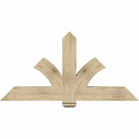 Ekena Millwork Redmond Rough Sawn Timber Gable Bracket, Douglas Fir, 60"W x 30"H x 6"D x 6"F, 12/12 Pitch GBW060X30X0606RED00RDF